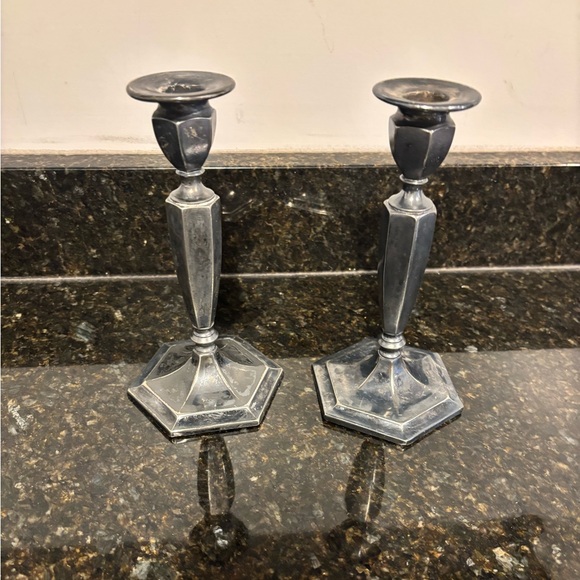 Set of Two Vintage Forbes SP Co Silverplated #92 Candlesticks - Picture 1 of 8